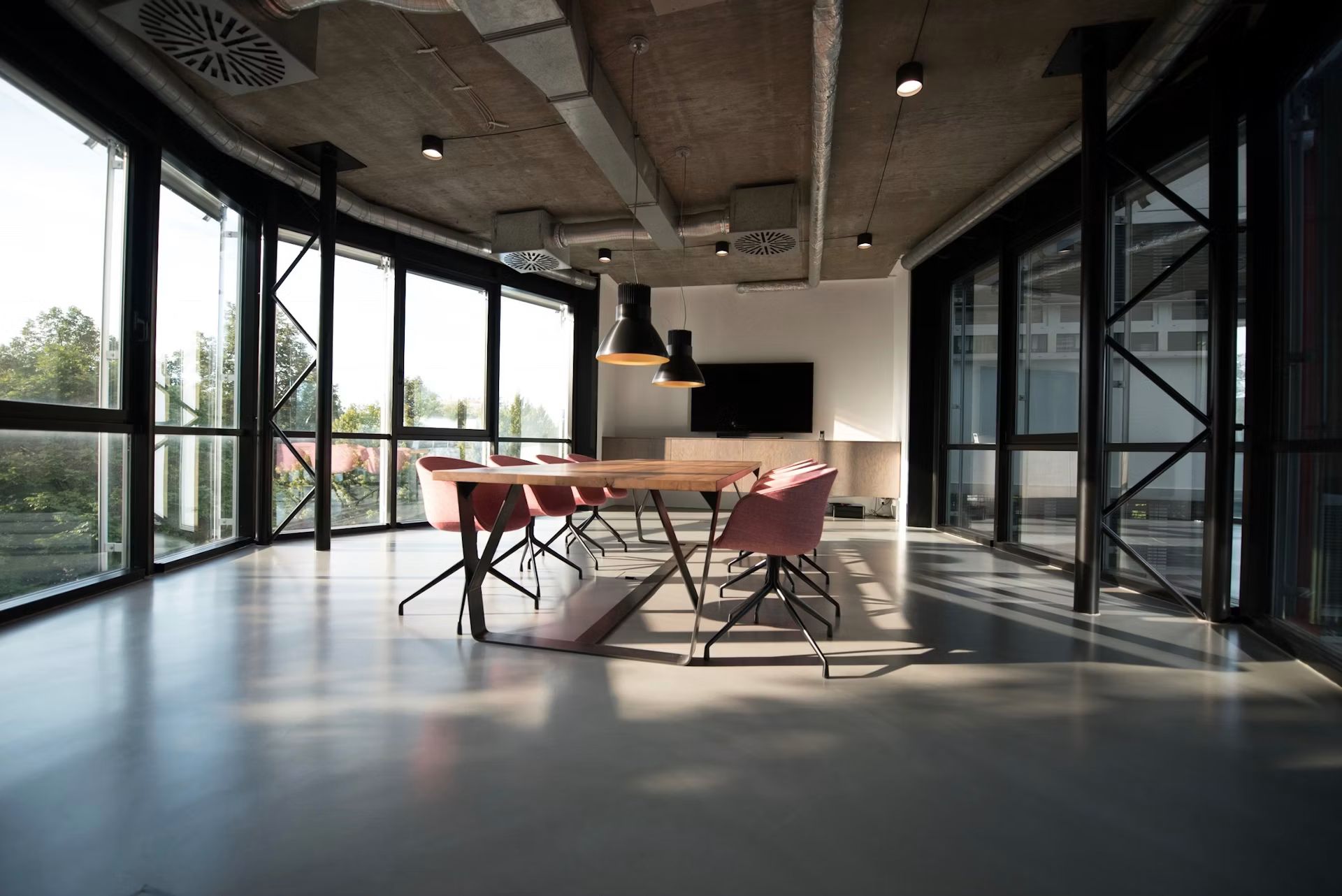 Architectural view of an office building